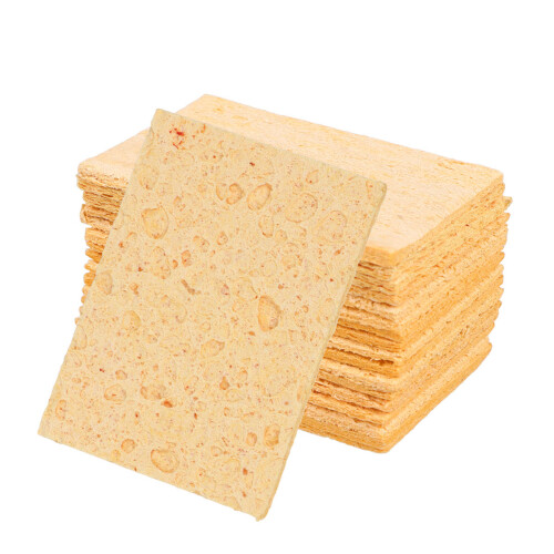 150 Pcs Soldering Iron Cleaning Sponge For Tin Removal Yellow