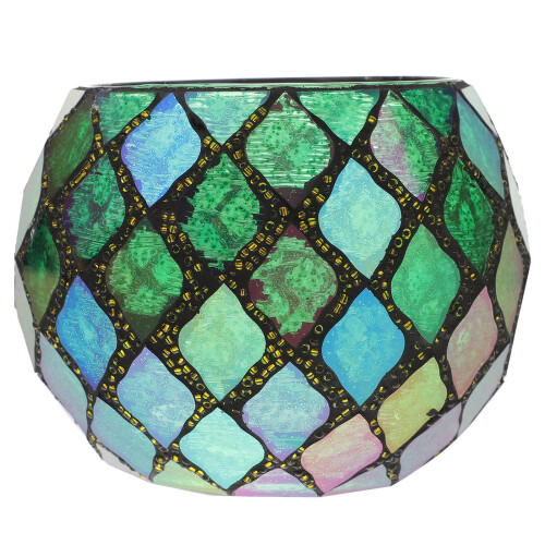 5Pcs Candle Tea Light Holder Mosaic Glass Home Decor