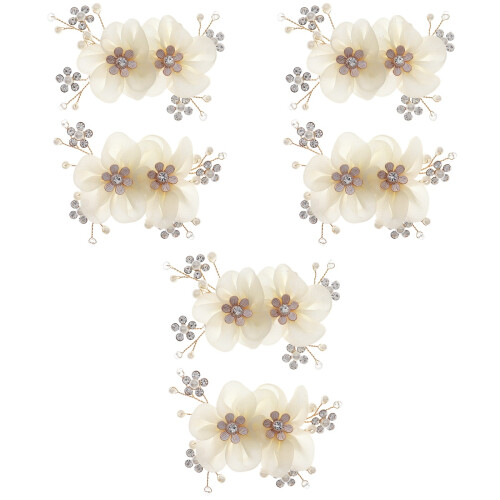 6 Pcs Shoe Clips For Wedding Bridal Flower Decorations 2