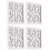 2 Pieces White Pane Wall Mirror Posters Mirrors Retro Decor 7