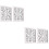 2 Pieces White Pane Wall Mirror Posters Mirrors Retro Decor 8