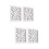 2 Pieces White Pane Wall Mirror Posters Mirrors Retro Decor 9