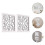 2 Pieces White Pane Wall Mirror Posters Mirrors Retro Decor 11