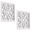 2 Pieces White Pane Wall Mirror Posters Mirrors Retro Decor 2