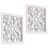 2 Pieces White Pane Wall Mirror Posters Mirrors Retro Decor 3