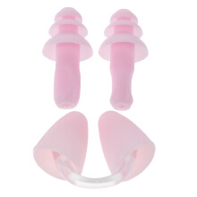 2Sets Wasserdichte Kinder Schwimm Nase Und Ohrstöpsel Silikon Pink