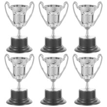 3 Pieces Mini Trophy Small Inflatable Euro Toys Trophies Child Silver