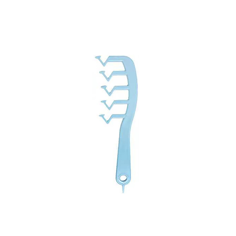 (Pink) Z Shape Plastic Hair Comb Detangling Styling Tool Blue