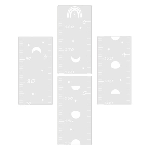 3Pcs Growth Chart Wall Label Baby Height Indicator Tape Ruler Decor 1