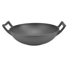 Cast Iron Grill Pan Thickened No Coating Nonstick 32cm Frying Wok