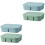 2 Pcs Ice Container Silicone Freezer Containers Multi-Function Mold 3