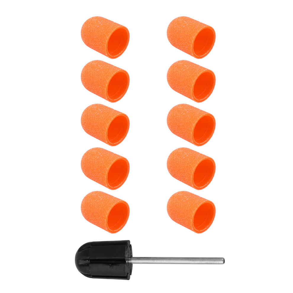 Totority 10Pcs Nail Art Polishing Sanding Caps With Grinding