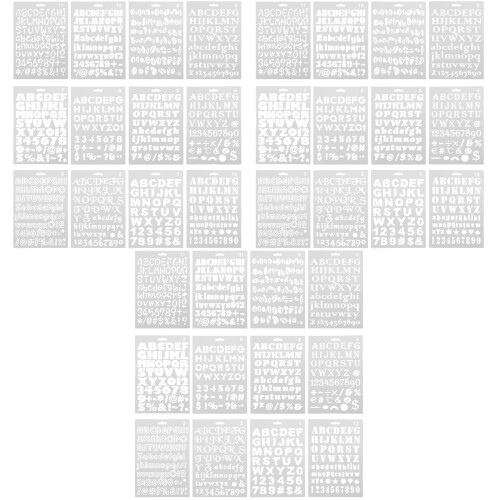 3 Pieces Drawing Templates Planner Bookmark Alphabet Painting Stencils 2