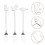 9 Pcs Cat Fish Fork Dessert Stainless Steel Fruit 10