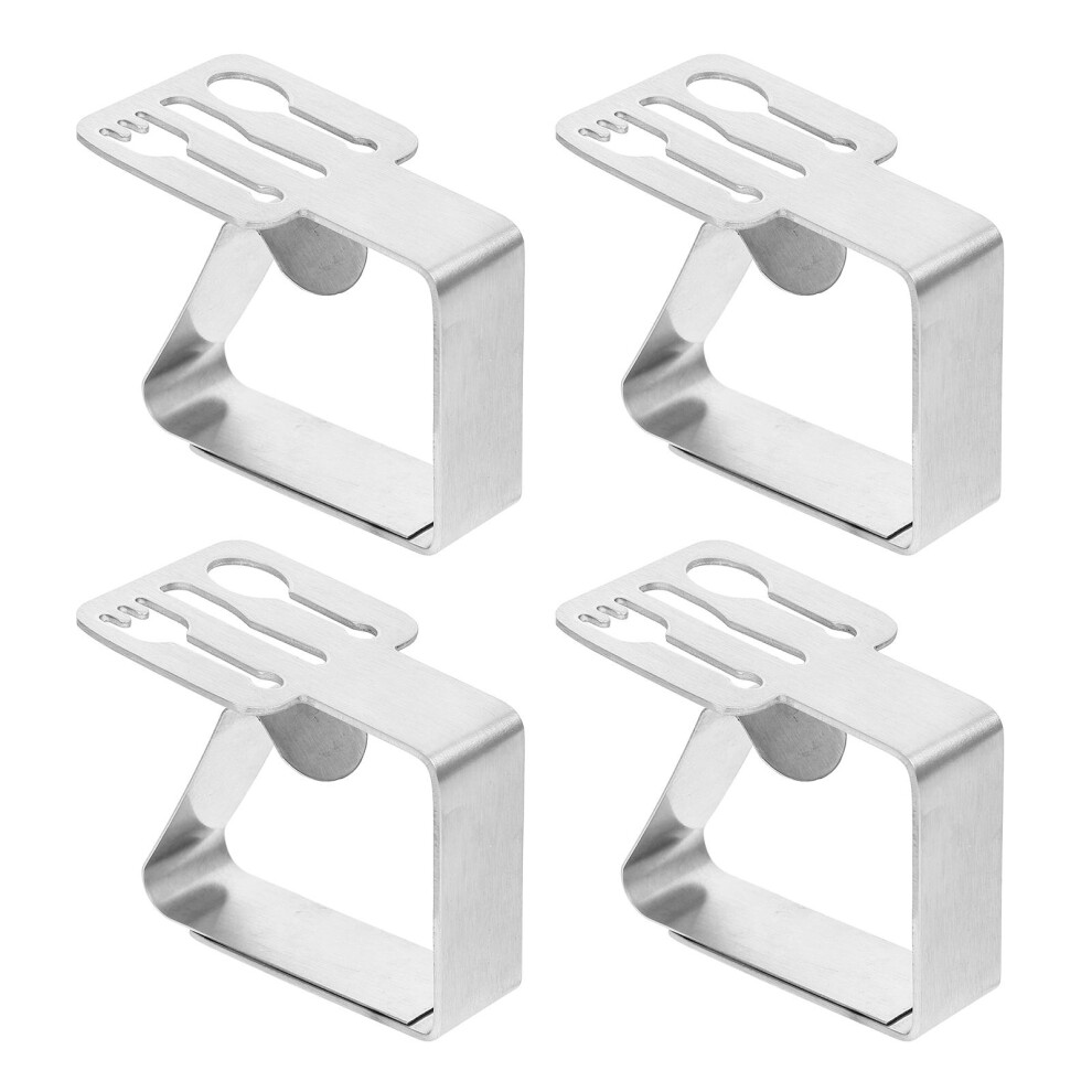18 Pcs Stainless Steel Non-Slip Tablecloth Clips Silver 033787646017
