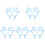 10 Pcs Creative Golf Glove Racks Portable Gloves Holders 4