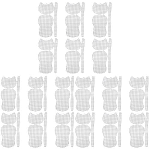 18 Pcs Diy Plastic Sheets For Embroidery Knitting Handbag Grid Plates 1