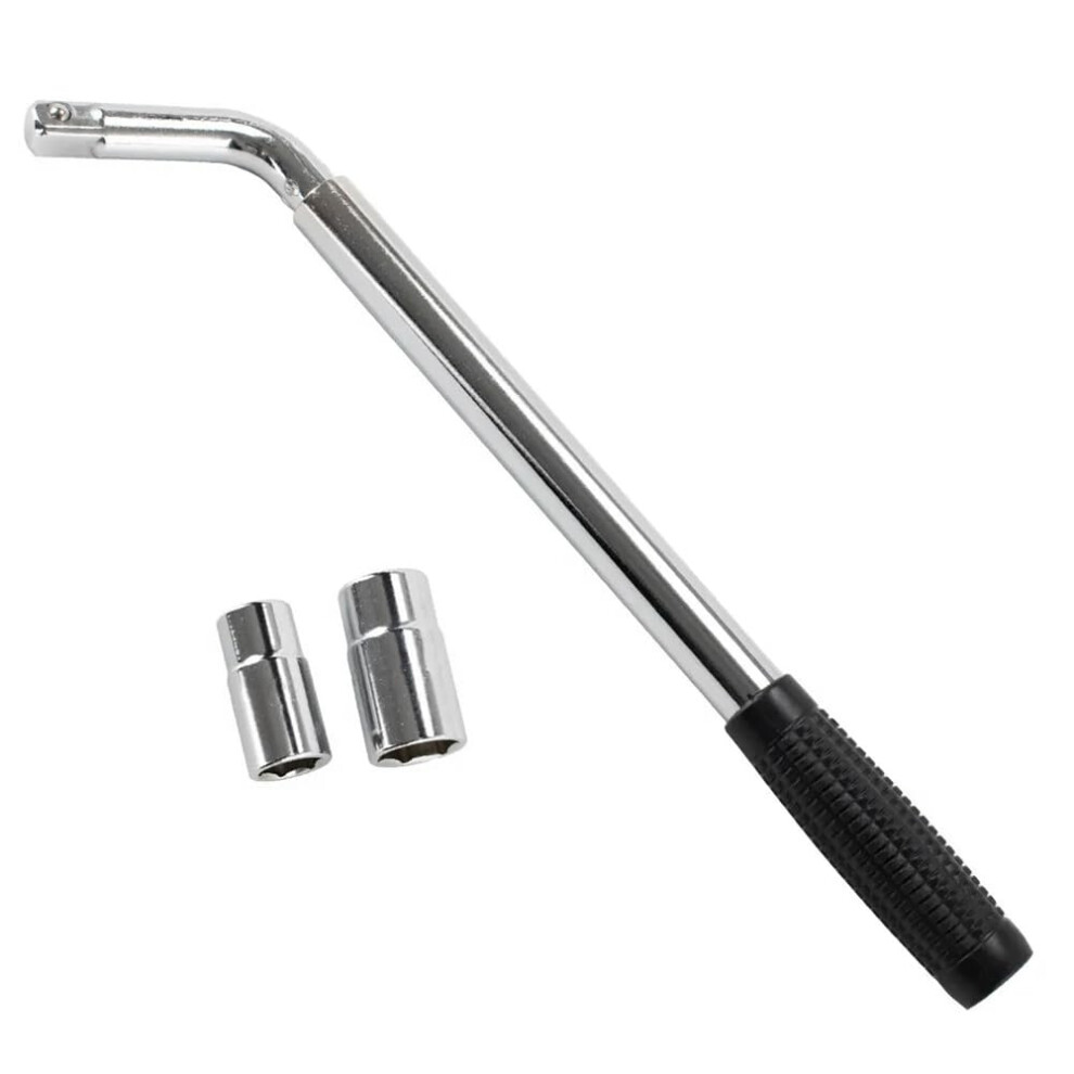 Extendable Lug Wheel Brace Wrench 380-500Mm Telescopic Auto Socket Nut L-Shaped Tire Wrench 17, 19, 21, 23Mm 9393856145713