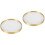 2Pcs Round Brass Glass Coaster For Drinks And Incense 6