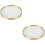 2Pcs Round Brass Glass Coaster For Drinks And Incense 8
