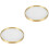 2Pcs Round Brass Glass Coaster For Drinks And Incense 5