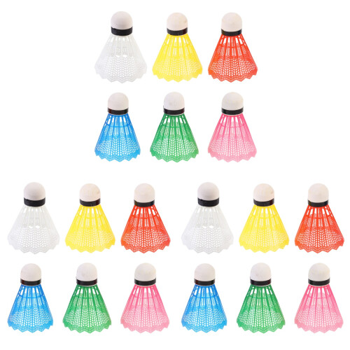 18Stk Farbige Badminton-Shuttlecocks Für Kinder Leicht Und Robust 1