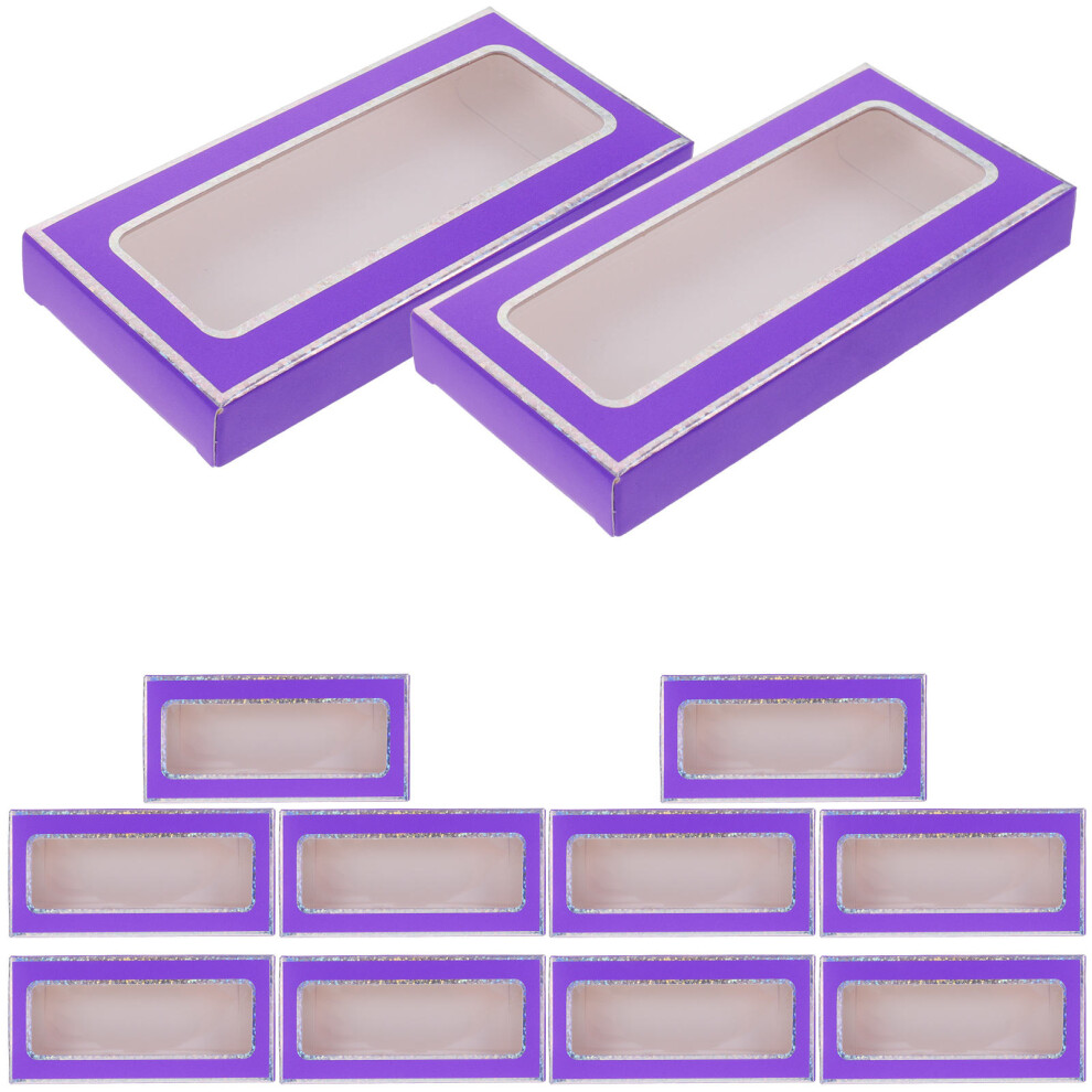 Solustre 24 Pcs Empty Nail Packaging Box Display Case For Nails And Eyelashes
