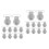 20 Pcs Pacifier Holder Clips With Metal Teething Toy 6