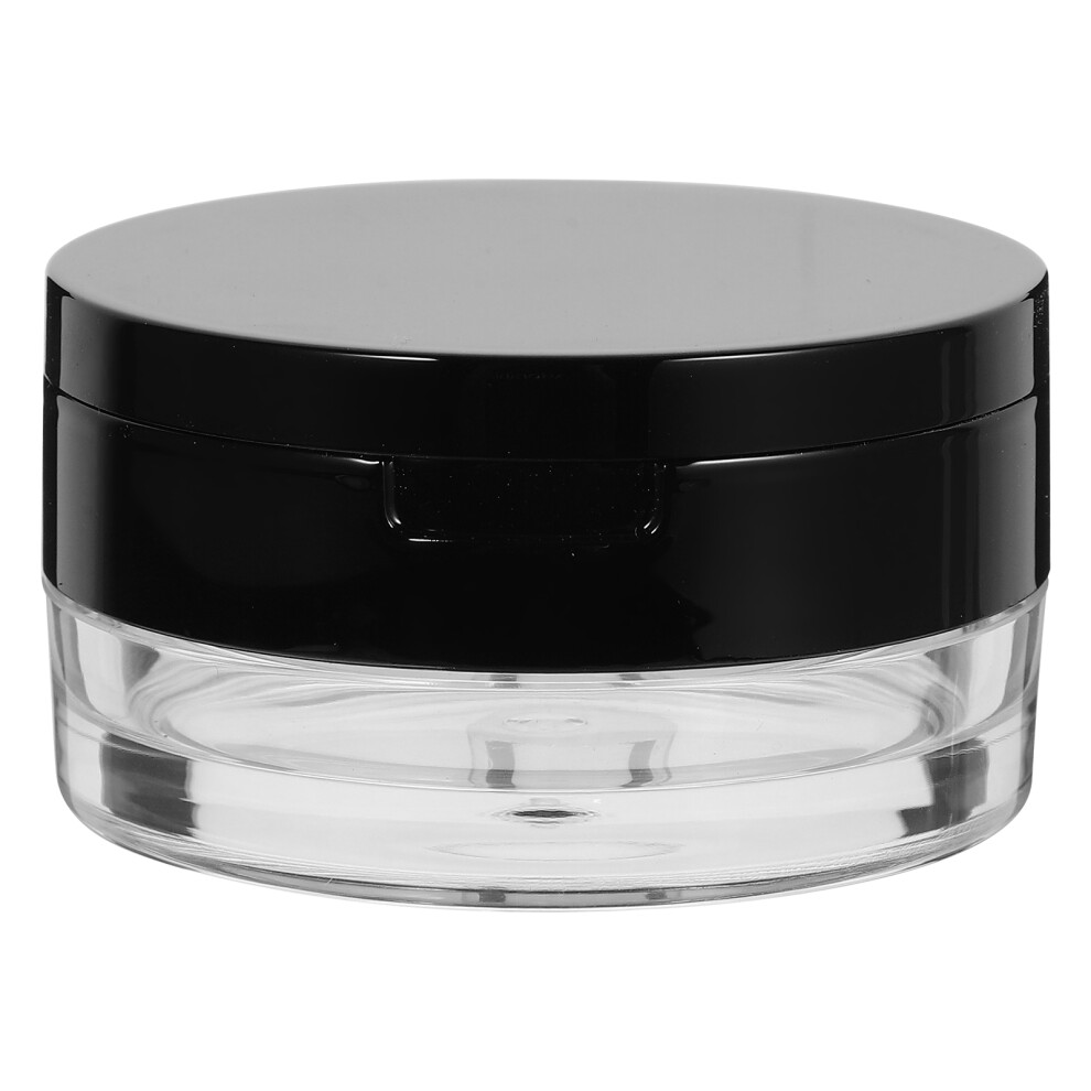 Solustre 3Pcs Portable Plastic Empty Makeup Powder Box With Mirror And Puff