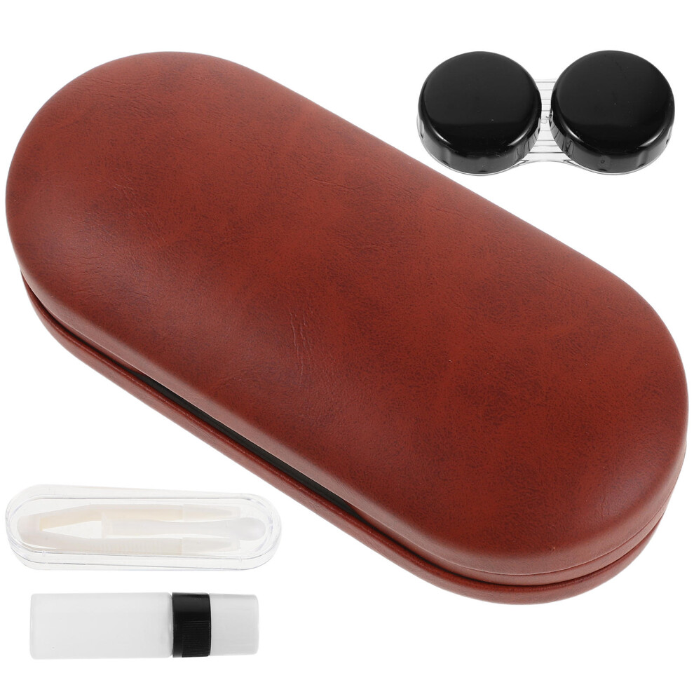 Solustre Double Eyeglasses Case Hard Shell Sunglasses Organizer Travel Storage