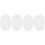 Raindrops White Oval Shape Canvas Frame 4set 11.8x7.9x0.6in 4