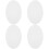 Raindrops White Oval Shape Canvas Frame 4set 11.8x7.9x0.6in 5