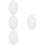 Raindrops White Oval Shape Canvas Frame 4set 11.8x7.9x0.6in 7
