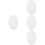 Raindrops White Oval Shape Canvas Frame 4set 11.8x7.9x0.6in 6