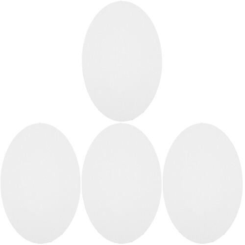 Raindrops White Oval Shape Canvas Frame 4set 11.8x7.9x0.6in 1