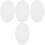 Raindrops White Oval Shape Canvas Frame 4set 11.8x7.9x0.6in 3