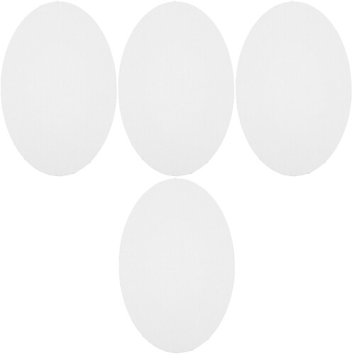 Raindrops White Oval Shape Canvas Frame 4set 11.8x7.9x0.6in 2