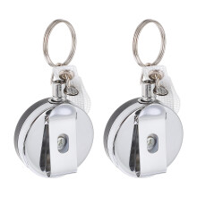 4 Pcs Retractable Badge Reel With Belt Clip For Id Cards Holder