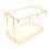 Large Capacity 2-Tier Gold Bathroom Countertop Rack 3