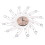 Wrought Iron Wall Clock Rose Gold Diamond Design 3