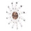 Wrought Iron Wall Clock Rose Gold Diamond Design 2
