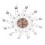 Wrought Iron Wall Clock Rose Gold Diamond Design 4