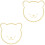2Pcs Acrylic Wall Mirror With Wooden Frame In Bear Shape 3