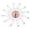Wrought Iron Wall Clock Rose Gold Diamond Design 5