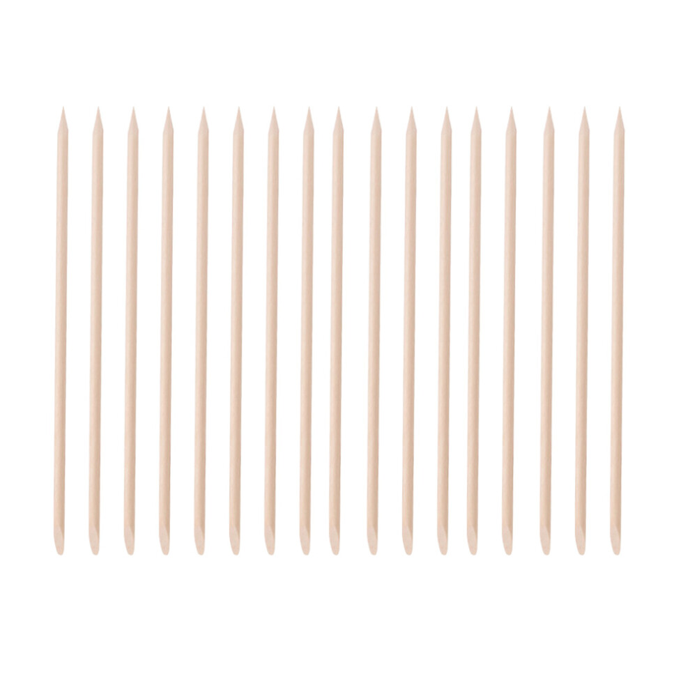 Solustre 400 Pcs Double-End Wooden Manicure Pushers For Cuticle Cleaning 15Cm