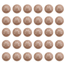 60 Pcs 20mm Metal Buckle Hollow Buttons For Sewing Crafts Decor Golden