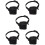 5Pièces Protection Bouche Portable Polyester Noir Anti-Aboiement 10