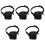 5Pièces Protection Bouche Portable Polyester Noir Anti-Aboiement 5