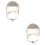 2Pcs Child Ear Protection Cotton Hat Pattern Winter Kids Hat 6