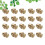 60 Pcs Diy Copper Tower Head Studs For Bags Making Golden 8